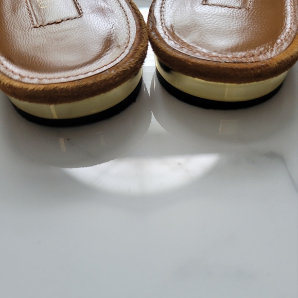 Aquazzura Italy Wild Thing Suede Flats Luxury Slide Sandals Brown EU 37 - Picture 14 of 17